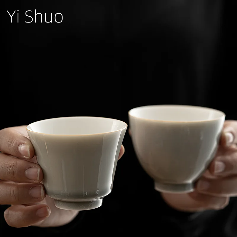 Ice Gray Glaze Cup Japanese St - Japanese Pottery ulasan dan harga