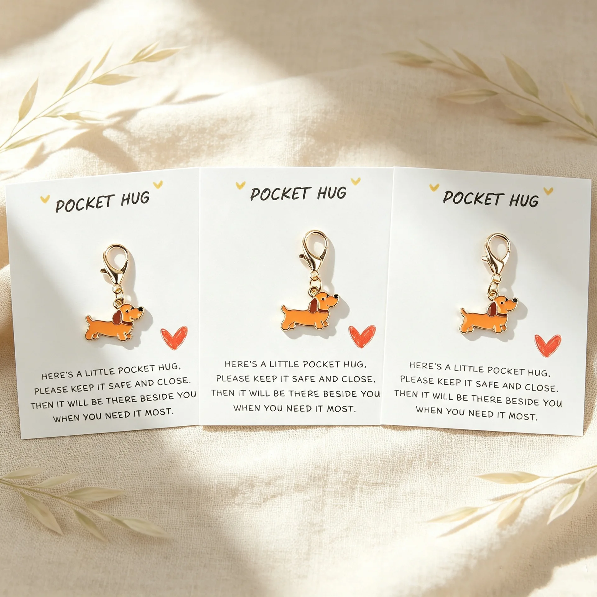 5 Pcs Cute Dachshund Keychain, - Matcha ulasan dan harga