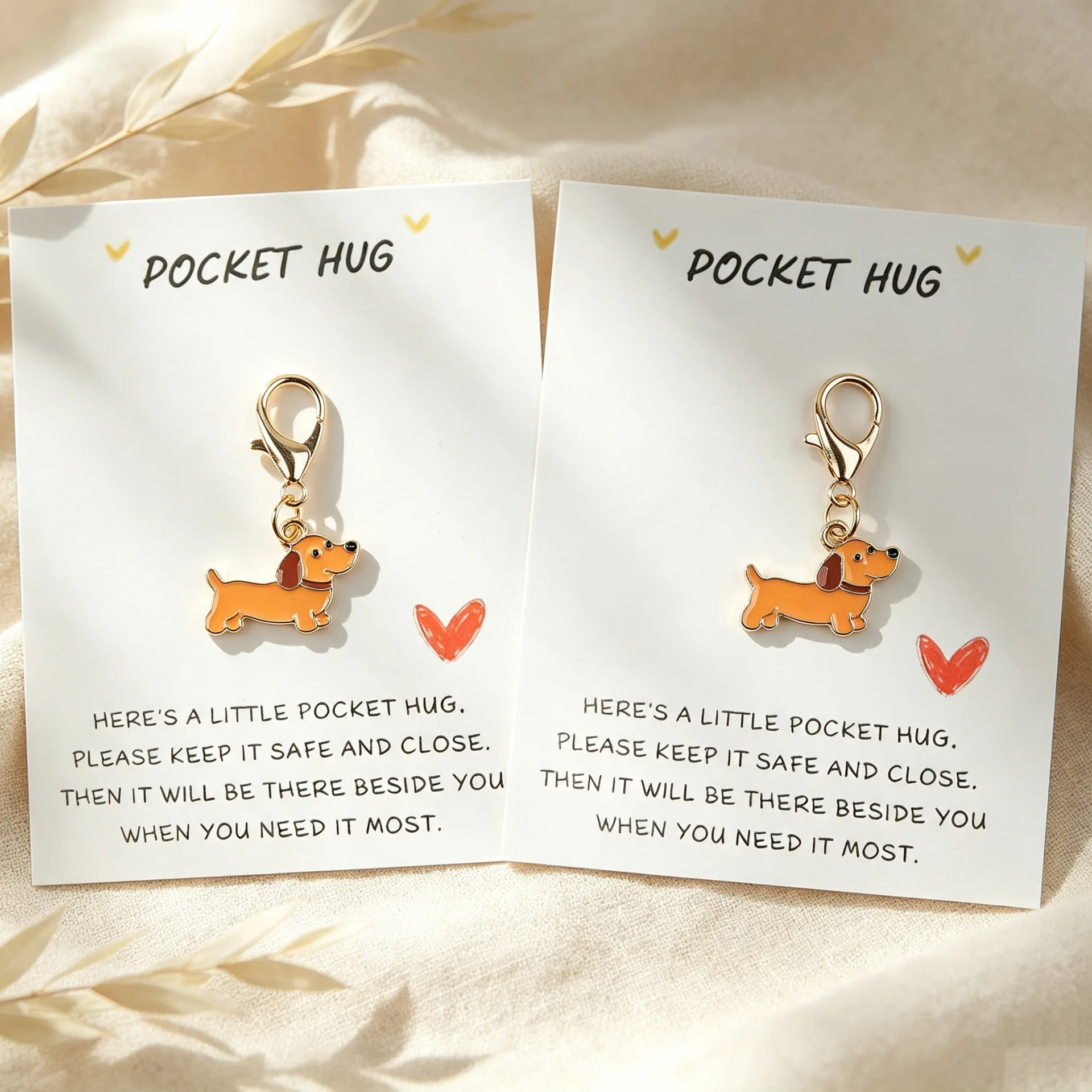 5 Pcs Cute Dachshund Keychain, - Matcha ulasan dan harga