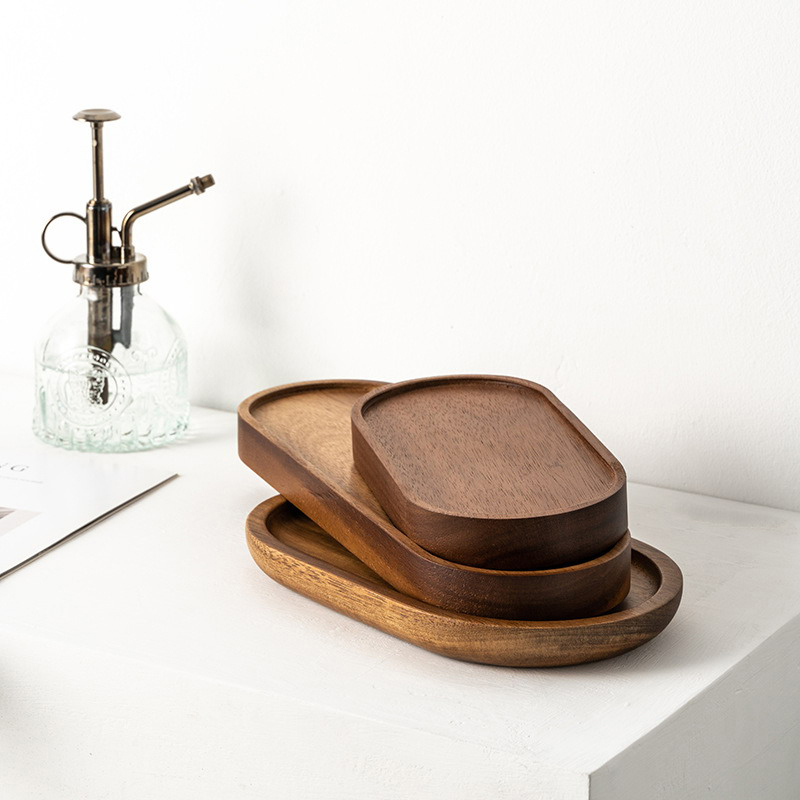 Tableware Solid Wood Round Des - Japanese Snacks ulasan dan harga